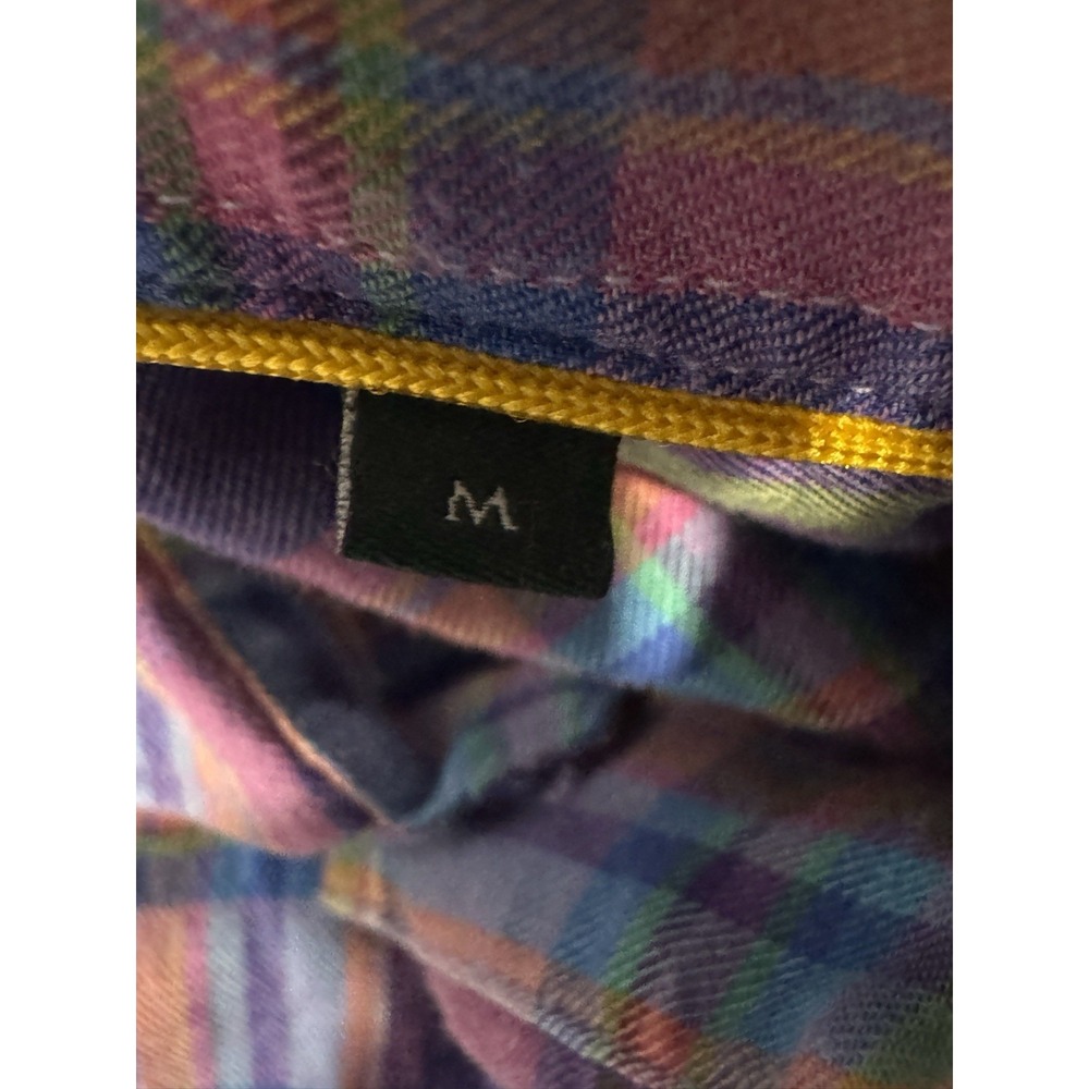 Robert Talbott Mens Plaid Button Down Size M Purp… - image 4